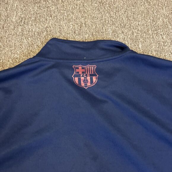 NWT FC Barcelona Large FCB Barca Full Zip Jacket Men's Large Blue Soccer Futbol - Picture 10 of 11